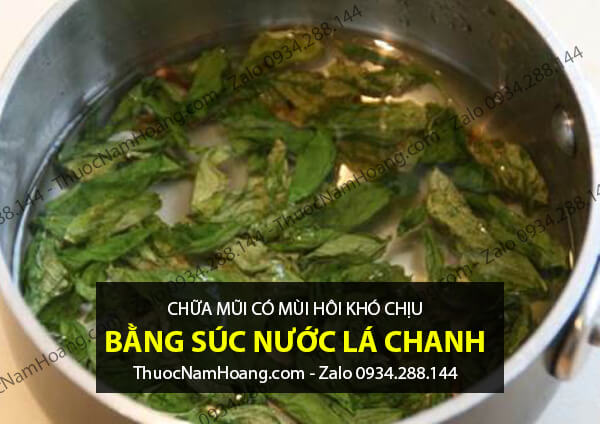 dùng chanh chữa mũi có mùi trứng thối