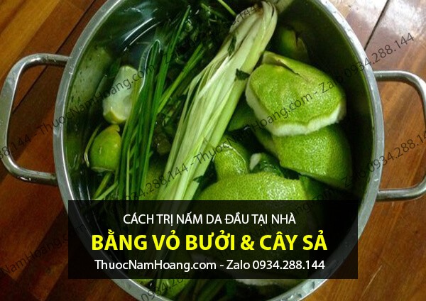 Cách trị nấm da đầu tại nhà bằng Sả cũng như Vỏ Bưởi