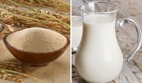 Cám gạo và sữa tươi giúp đỡ chữa trị viêm lỗ chân lông ở chân