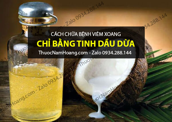 Điều trị viêm xoang bằng dầu dừa