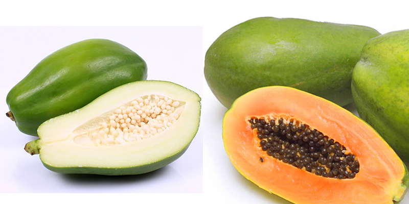 trị lác đồng tiền bằng đu đủ xanh
