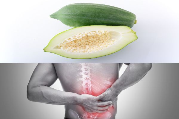chữa đau lưng bằng đu đủ