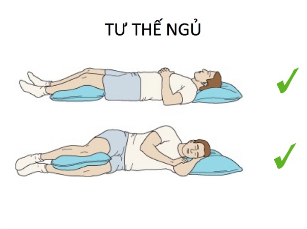 Ngủ đúng cách giảm đau lưng hiệu quả