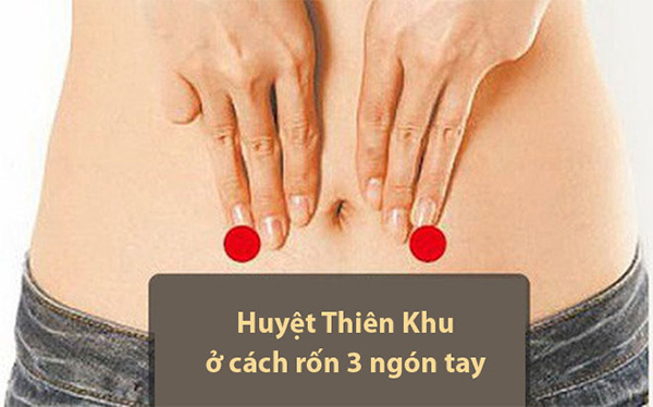 bấm Huyệt Thiên khu giảm đau lưng