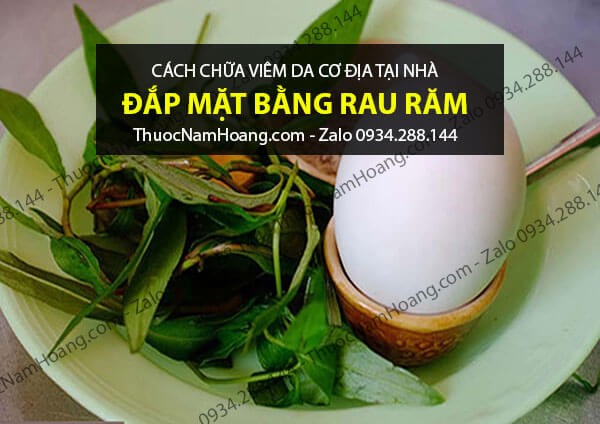 Trị viêm da cơ địa ở mặt bằng rau răm