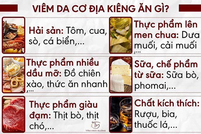 Viêm da cơ địa kiêng ăn gì