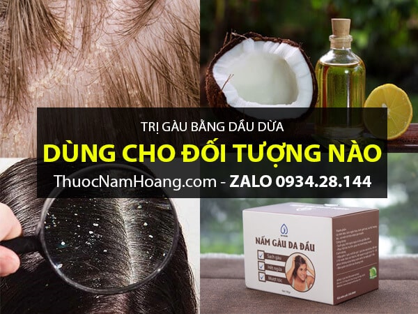 Trị bệnh gàu bằng dầu dừa cũng như baking soda