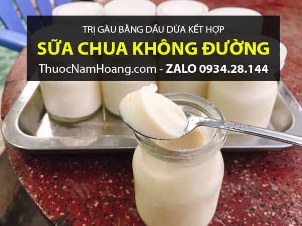 Dầu Dừa với Sữa Chua trị gàu