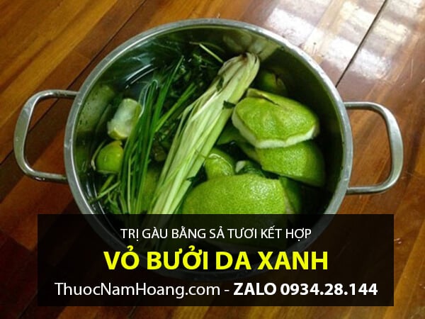 Sả và Vỏ Bưởi trị gàu