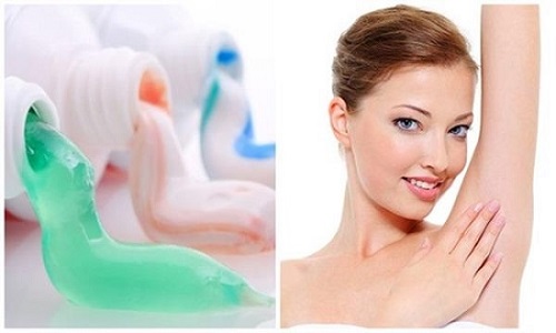 triệt lông nách bằng kem đánh răng
