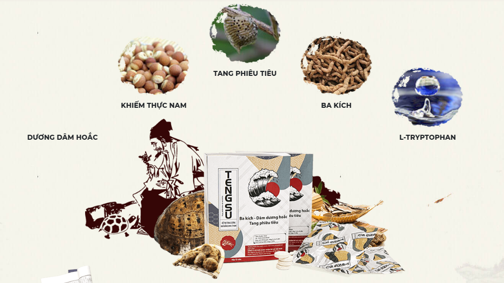 Thành phần của viên ngậm sinh lý Tengsu