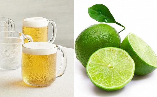 Công thức tắm trắng từ bia và chanh tươi