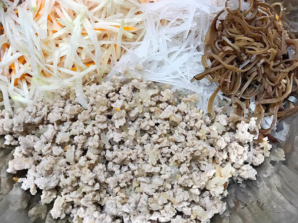 Nguyên liệu làm bánh pateso nhân miến