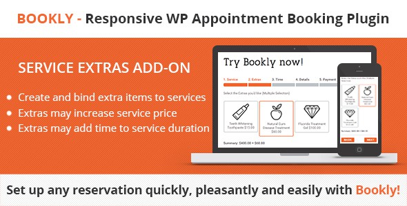 Bookly Service Extras (Add-On)