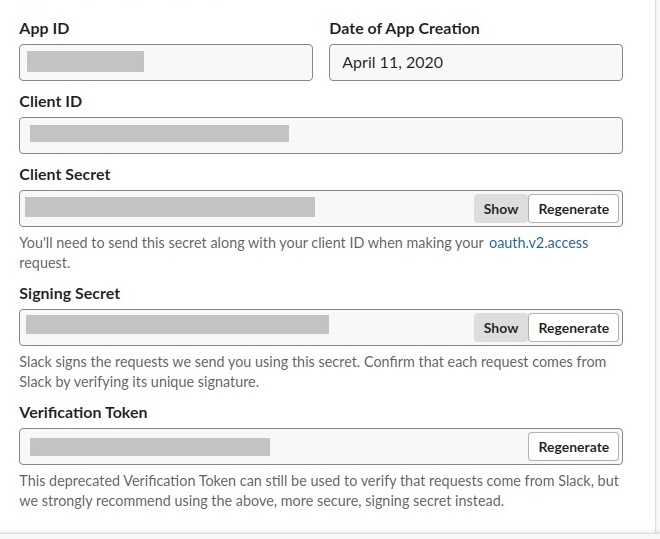 Tạo một application trong slack