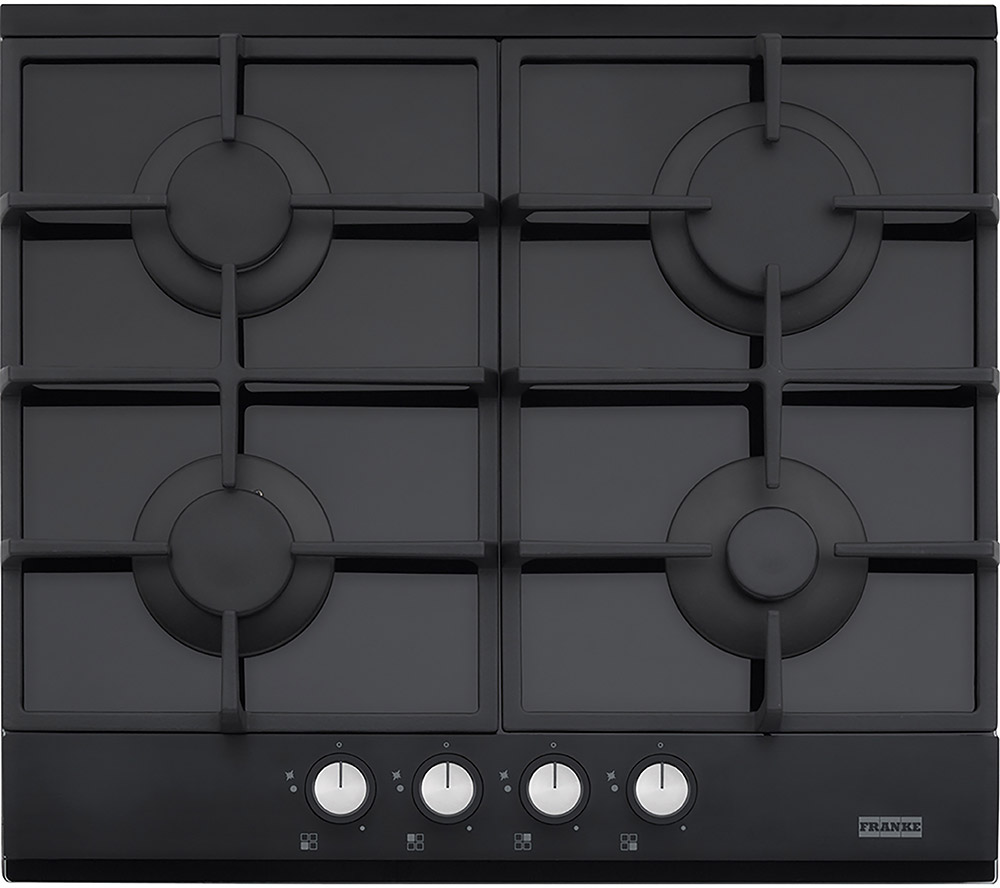 FCG604B1 60cm Black Glass Gas Cooktop Franke Australia