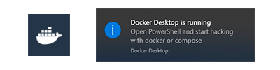 Docker Desktop is running