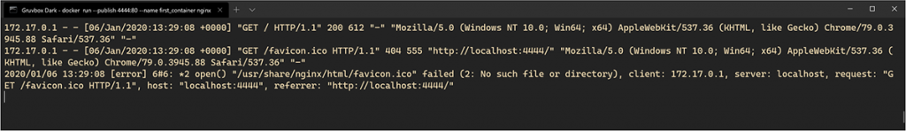 Traffic between Local host & container