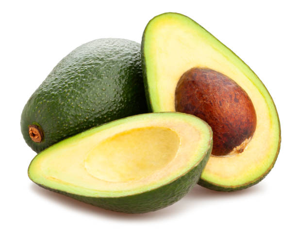 avocado sliced avocado path isolated avocada stock pictures, royalty-free photos & images