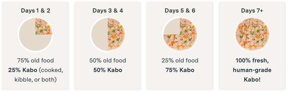 Illustration of Kabo fresh food transition guide