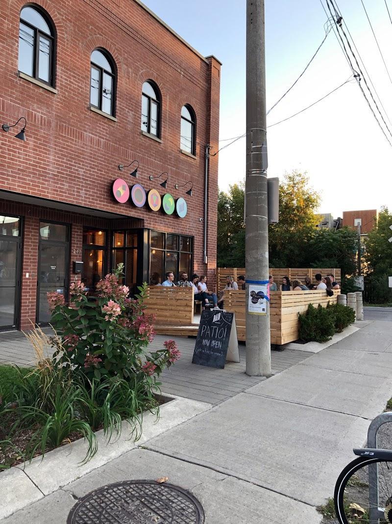 Halo Brewery exterior with patio