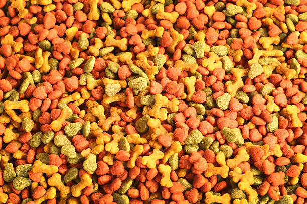 Dried dog food background Dried dog food background dog food kibble colorful stock pictures, royalty-free photos & images