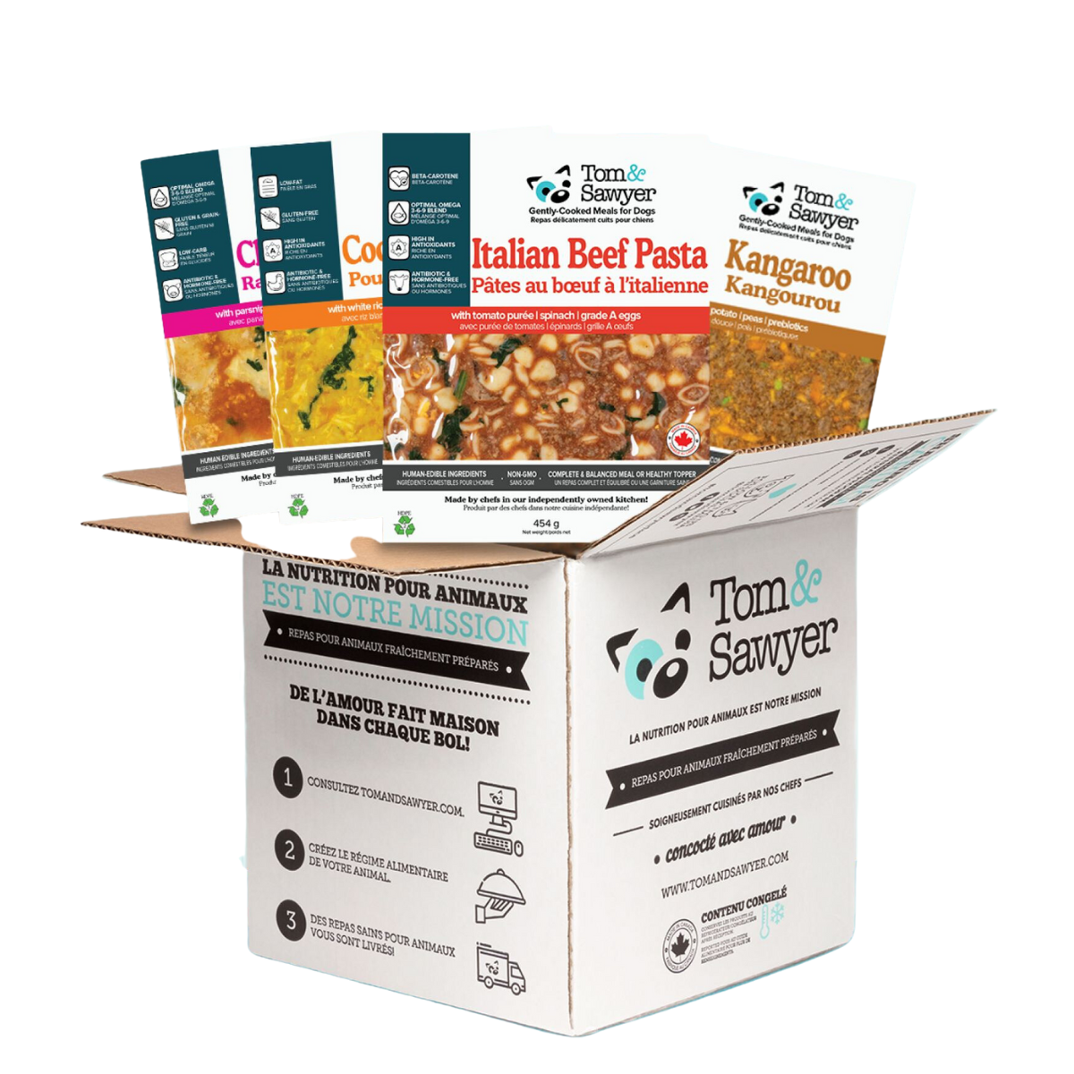 Tom & Sawyer - Frozen Gently Cooked Dog Food – Doodle Dogs