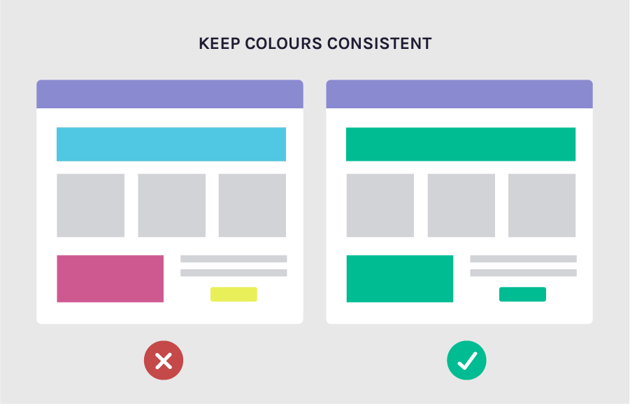 Increase conversion rates by keeping your colours consistent