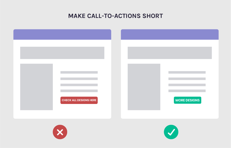 Increase conversions by making your CTAs short