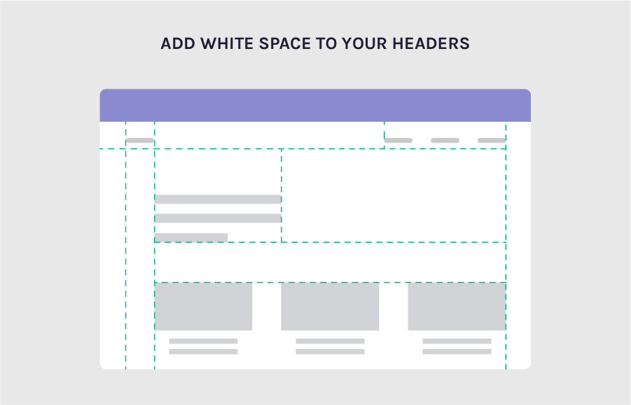 white space between content