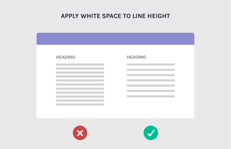 Line space to make content more readable