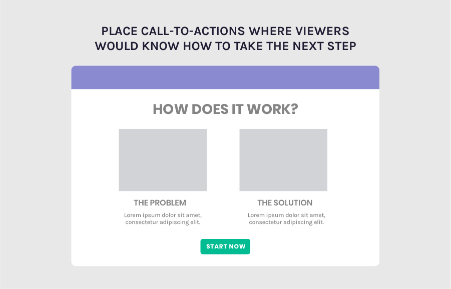 Place CTAs where your customers will expect them