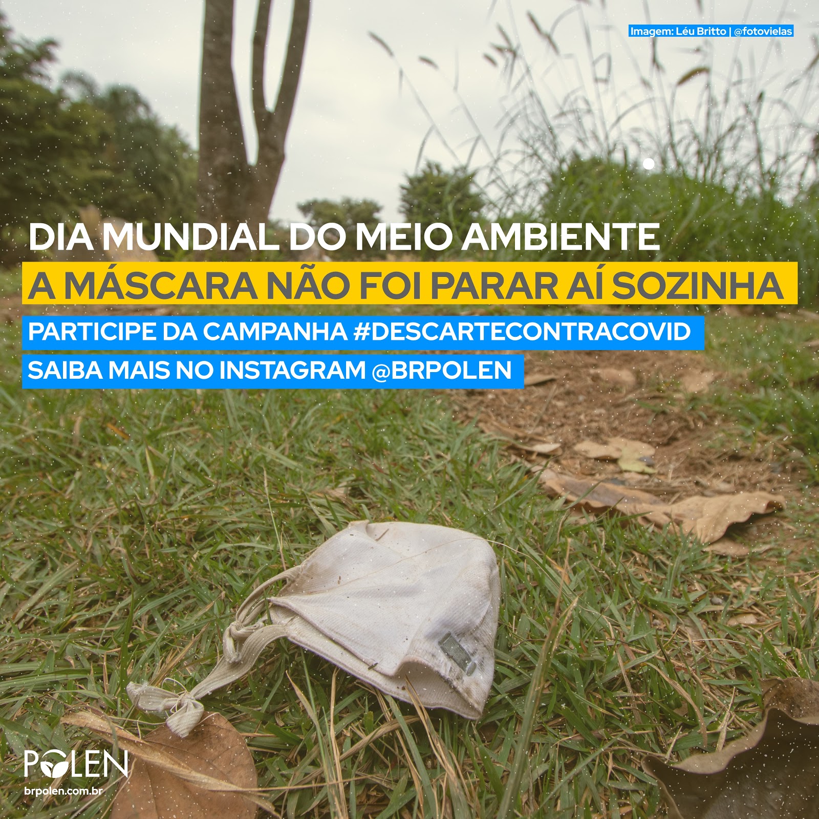 Arte conceito da campanha #DescarteContraCOVID