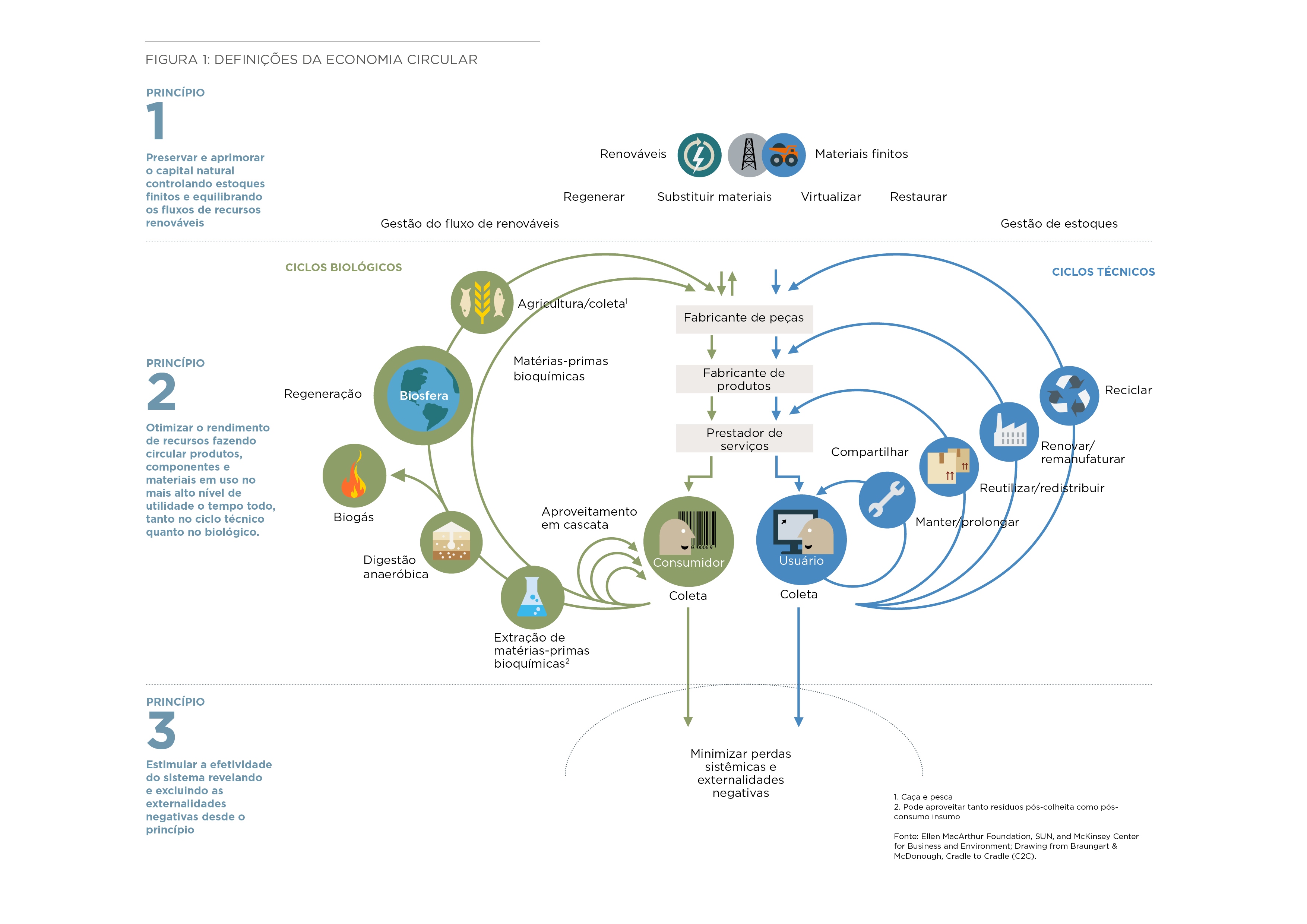 Definições da Economia Circular l Fonte: Fundação Ellen MacArthur