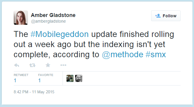 Amber Gladstone on Mobilegeddon