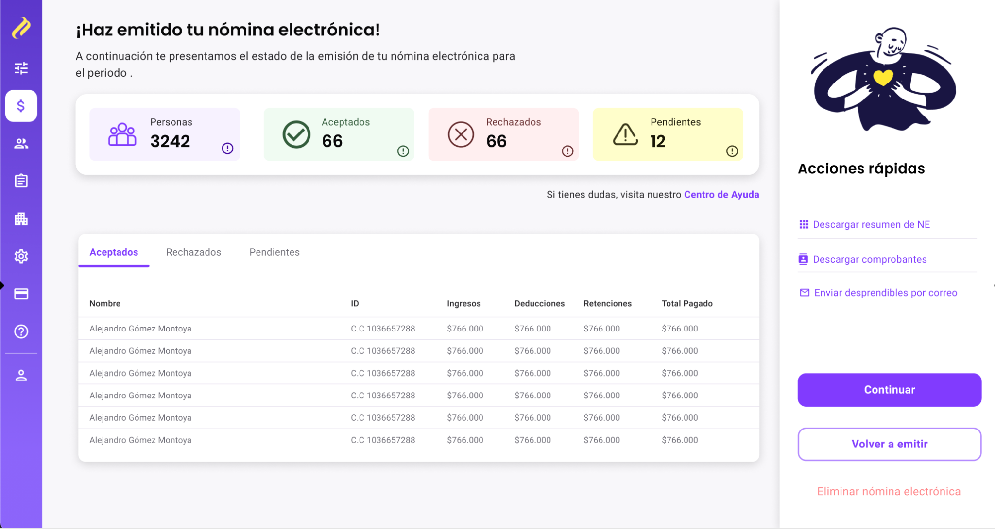 emision nomina electronica nominapp