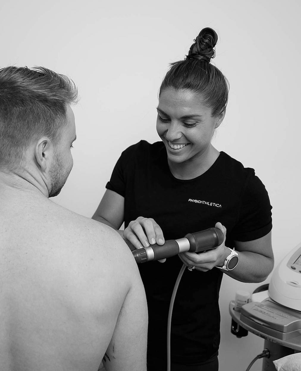 Physiotherapist Georgia Stromquist treating patient