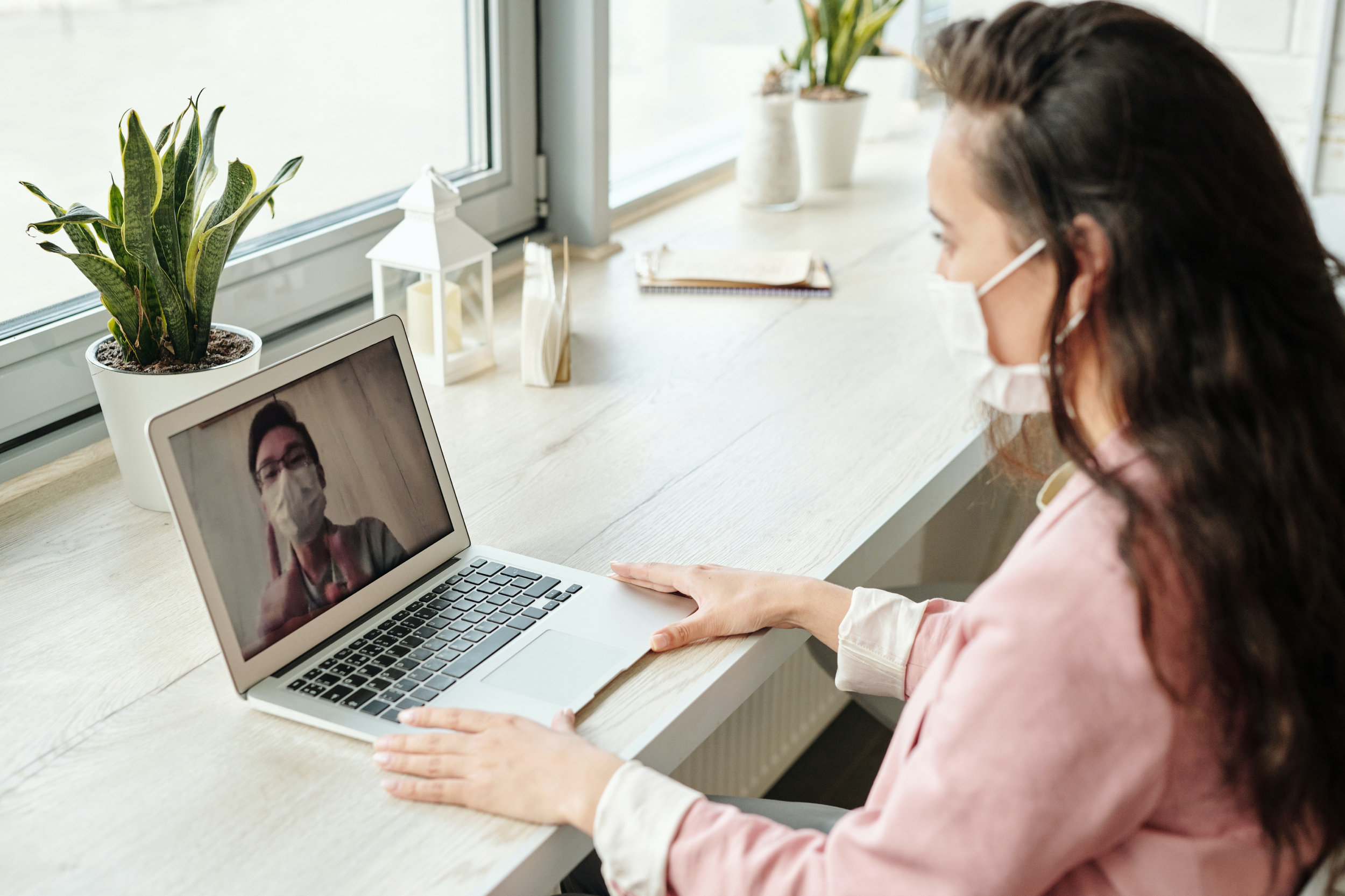 A doctor taking a virtual epilepsy call during Covid-19