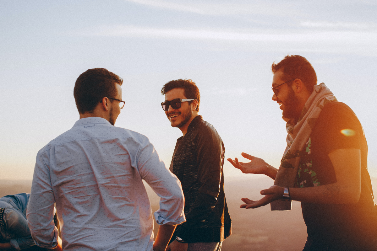 A group of males talking about seizures in men