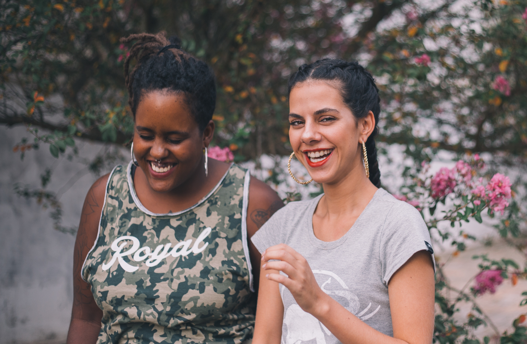 Two smiling women with catamenial epilepsy