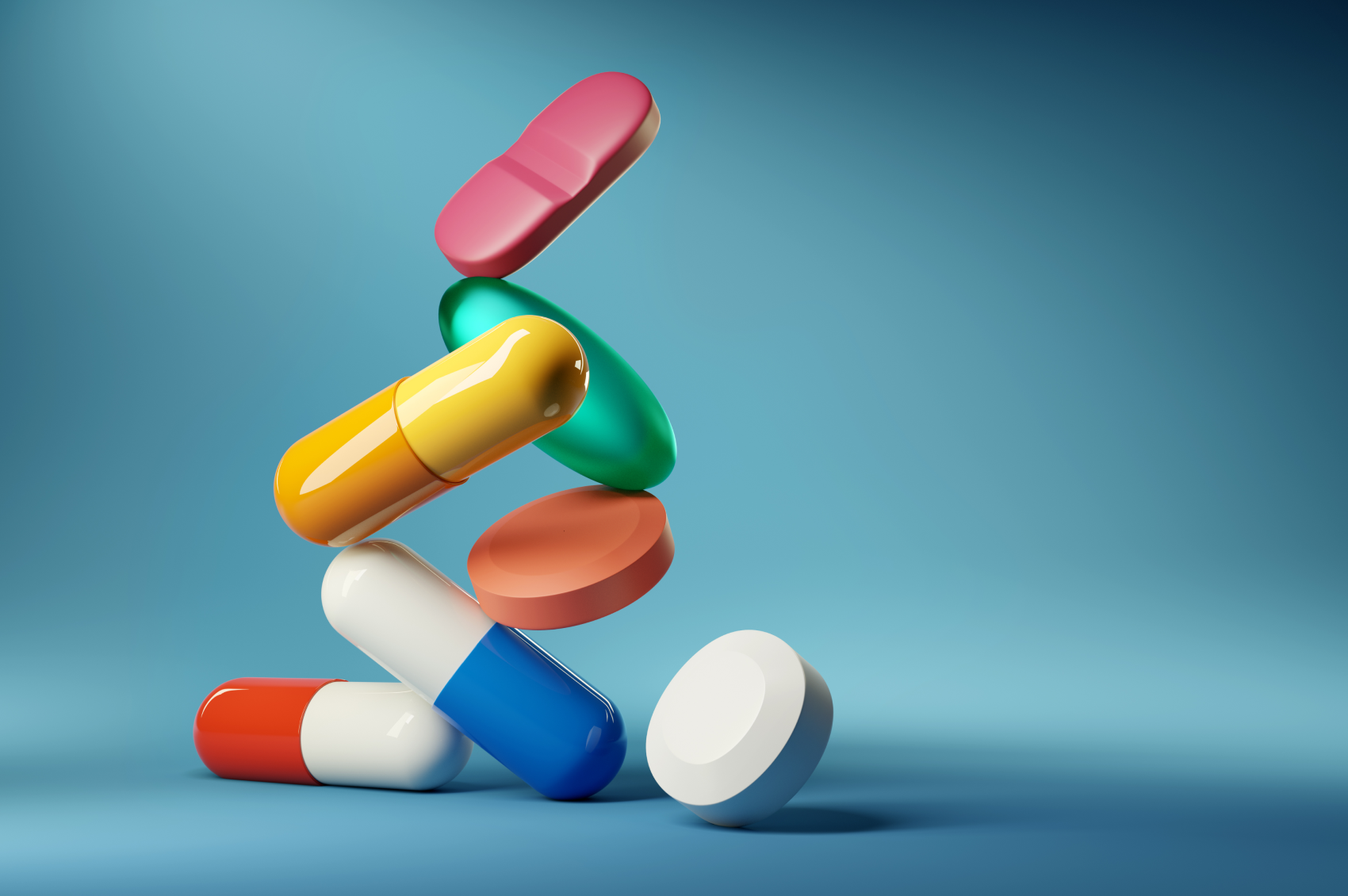 Close up photo of some pills