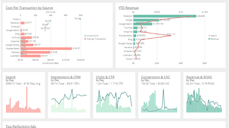 Praxis Paid Media dashboard,
