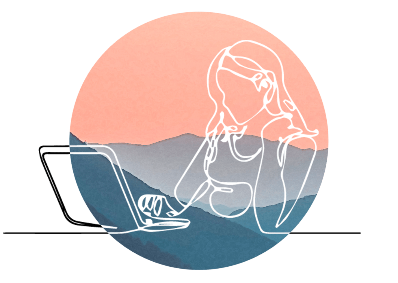 Woman on a laptop