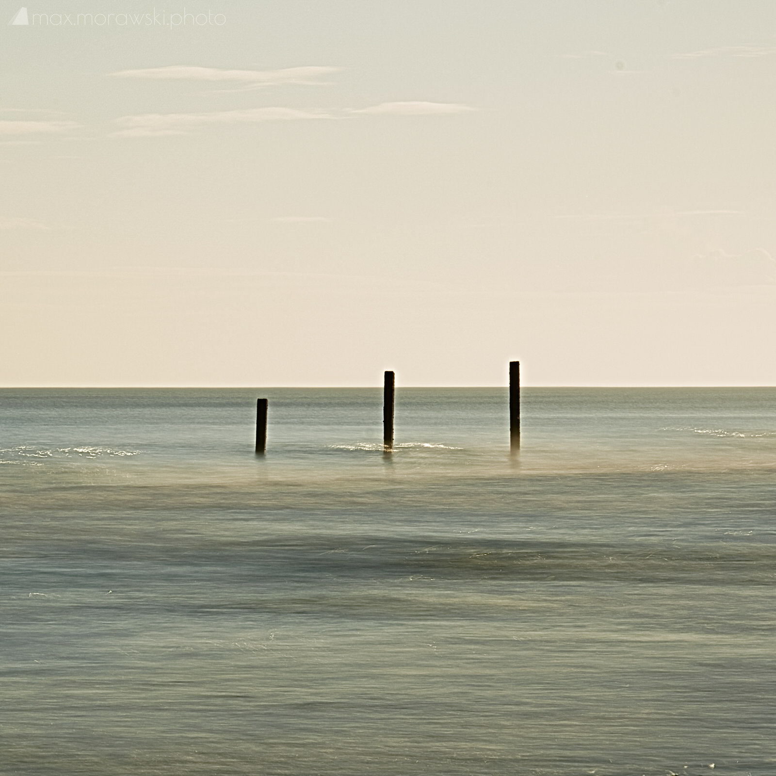 Three strokes on a canvas of sea