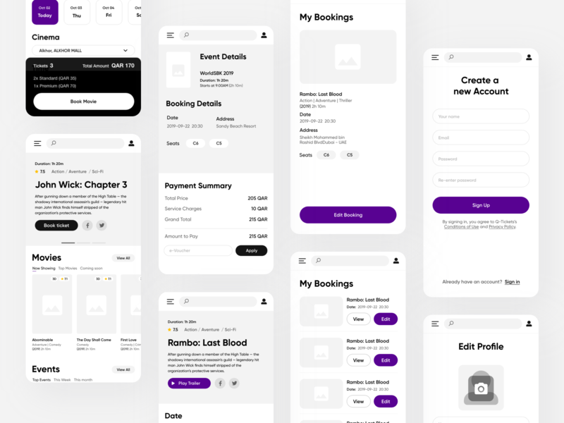 Movie App - Wireframe