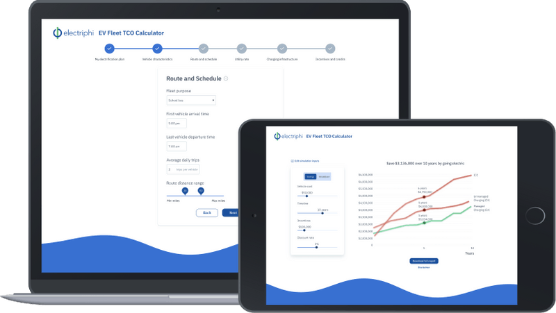 EV Fleet TCO Tool User Interface