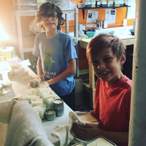 Aubry's kids giving a helping hand