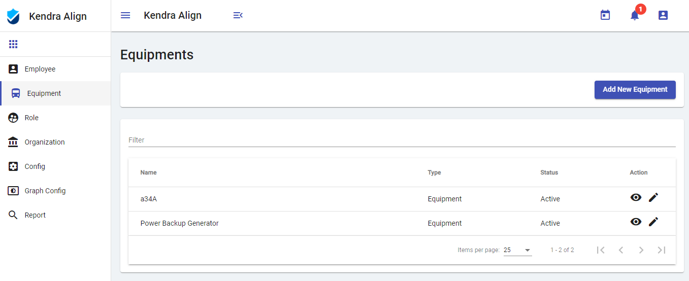 Equipment Management - Kiri Align