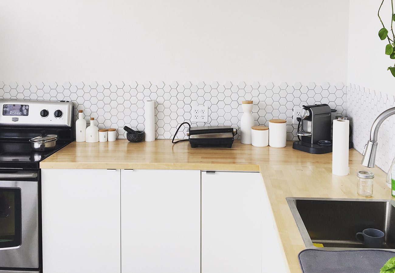 Küchenarbeitsplatte aus Holz