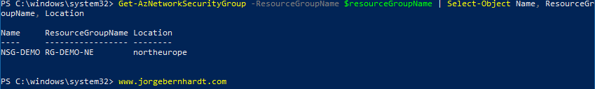 Get-AzNetworkSecurityGroup